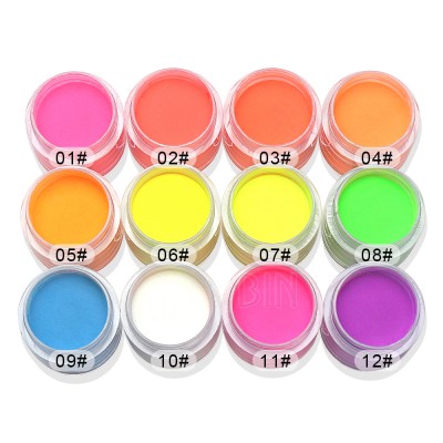 BIN Acrylic Nail Powder Neon Color Private Label Acrylic Powder