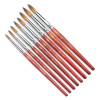 BIN 100% Professional Kolinsky wooden handle Nail Art Brush for Acrylic